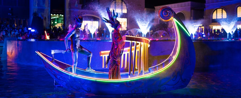 Парад музыкальных лодок в Lend of Legends после фотосессии
